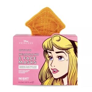 Mad Beauty Disney POP princess aurora face mask & headband NEW